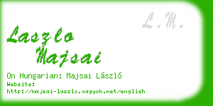 laszlo majsai business card